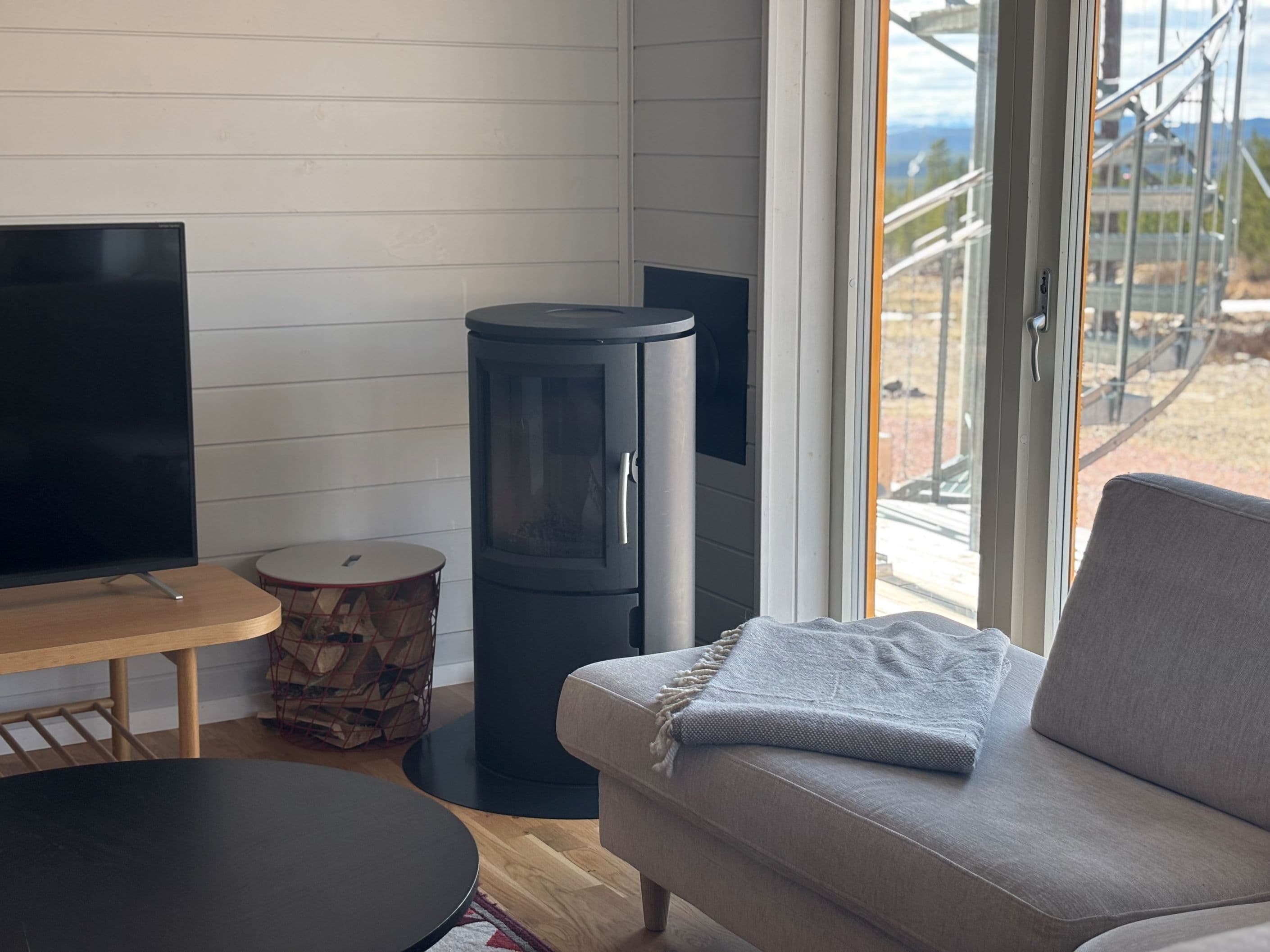 Braskamin att elda i efter en kall dag i backen
