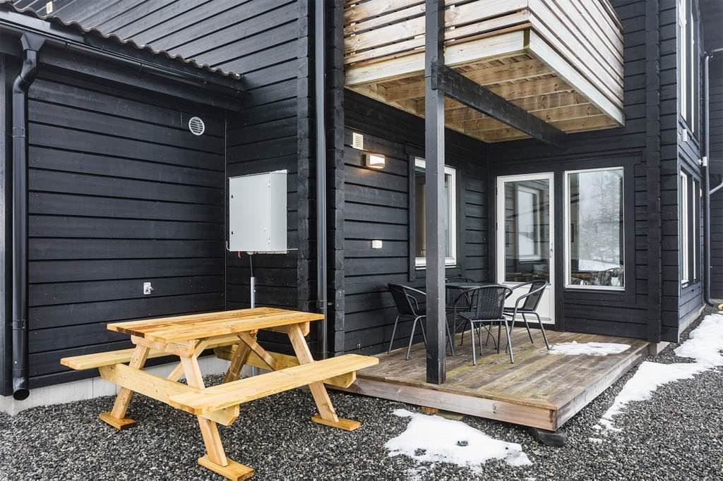 Terrass på detta hörnhus